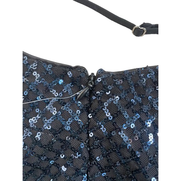 Nanette Lepore Navy Sequin Sleeveless Dress Size 8 NWT - Picture 7 of 8